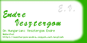 endre vesztergom business card